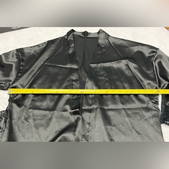 SOLY HUX NEW(in bag) Women's Satin 4p Lace Lingerie Sleepwear w/Robe valentines - Picture 8 of 14